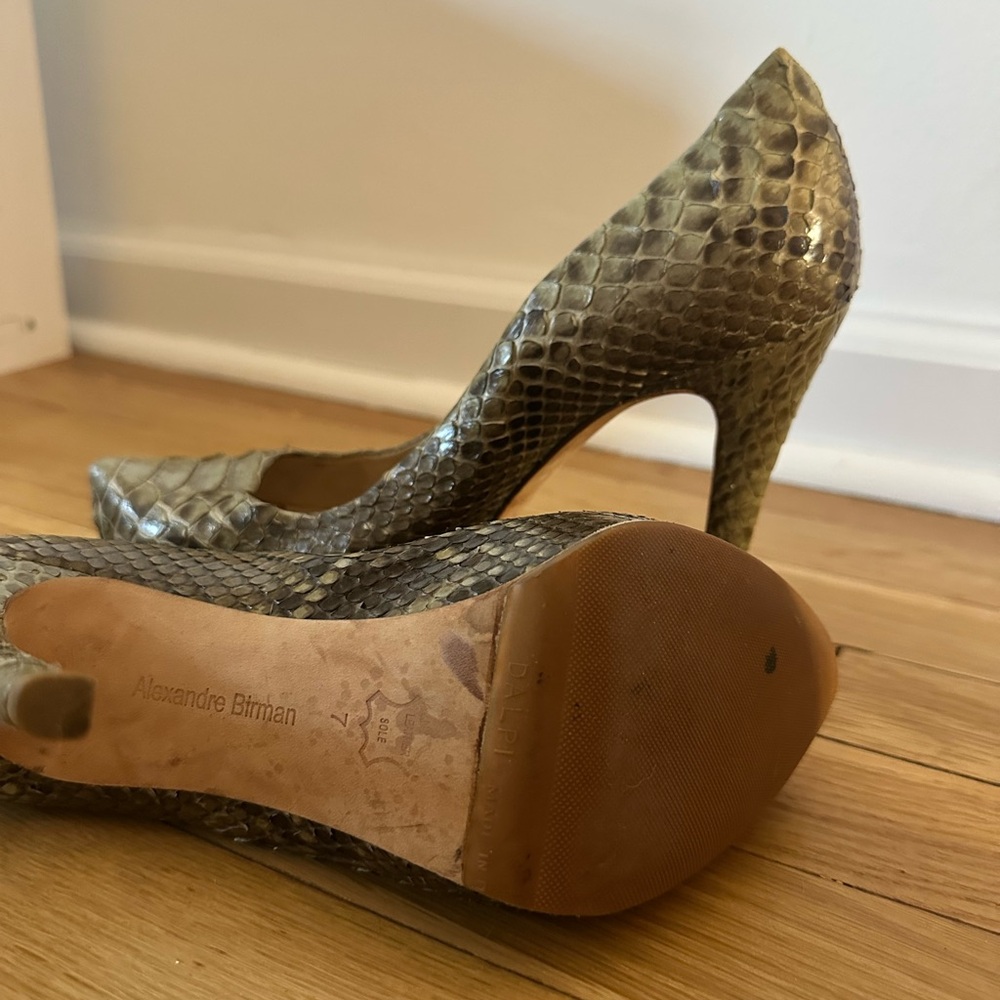 Alexandre Birman Python Print Heels - image 4